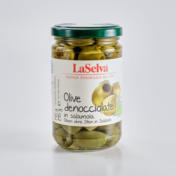 Rohelised kivideta oliivid soolvees 295g LaSelva